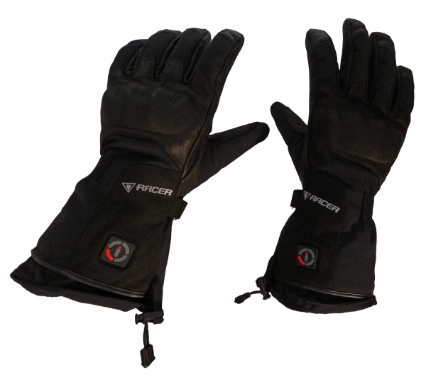 RACER C2 KP, schwarze beheizbare Winterhandschuhe